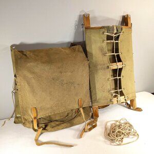 Vintage 1920-1930s Pioneer Brand Trapper Nelson Indian Packboard No. 2 + bag,